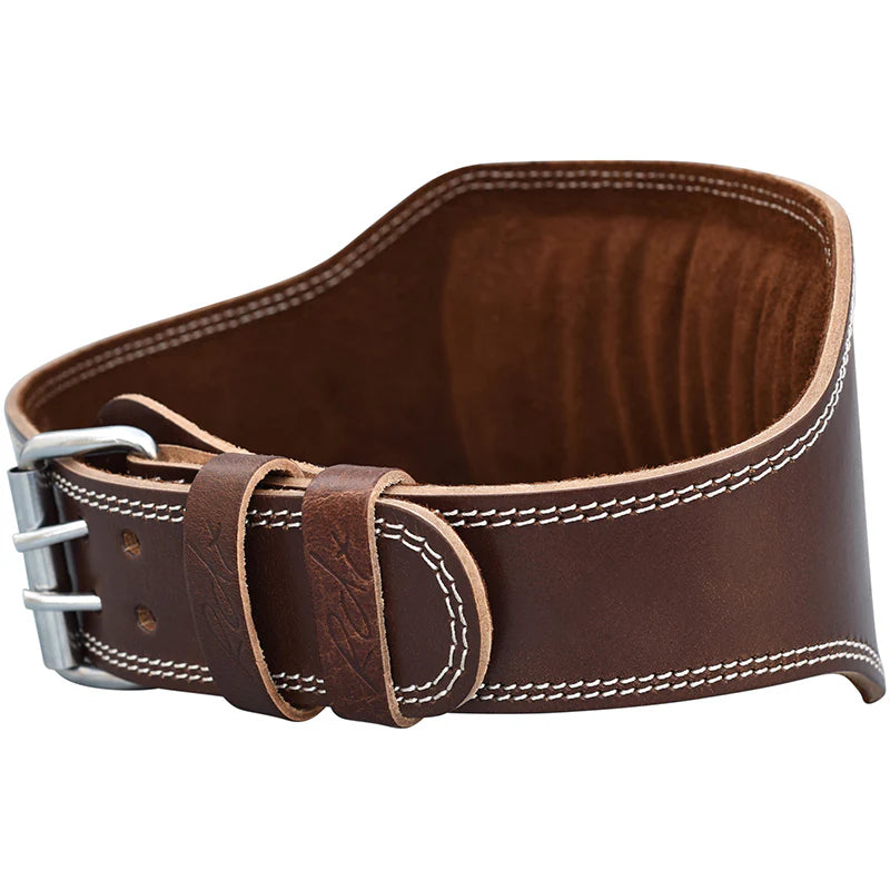 RDX 6 Inch Leather Brown Weightlifting Belt